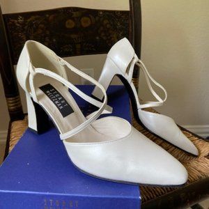 Stuart Weitzman White strappy heels